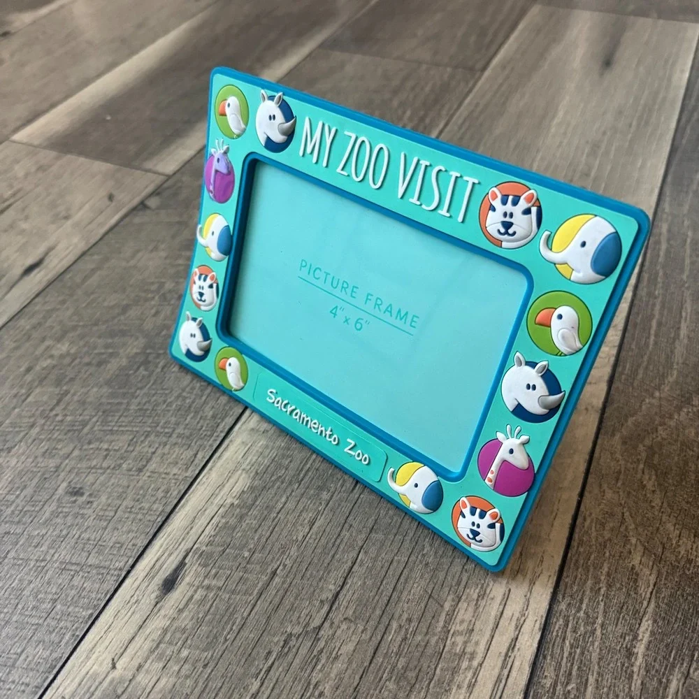 Sacramento Zoo My Zoo Visit Picture Frame 4x6 Teal Animal Souvenir Kids Decor